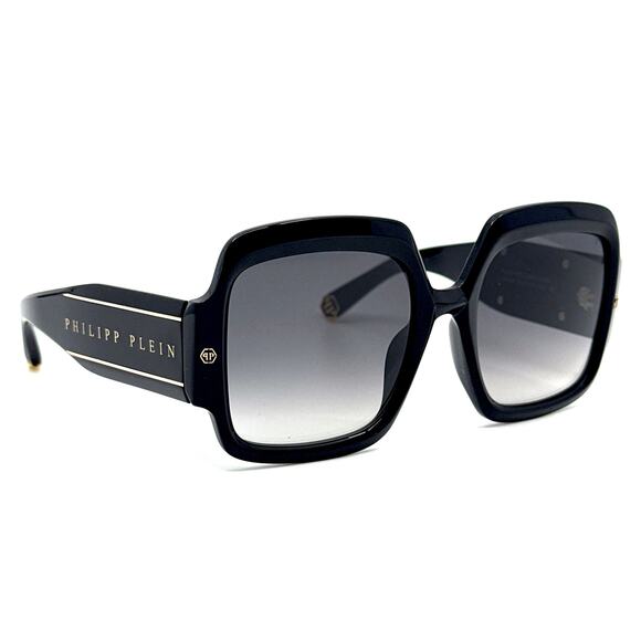 New, PHILIPP PLEIN Sunglasses Plein First Lady Dubai SPP038 Col.0700 Authentic - Picture 1 of 11
